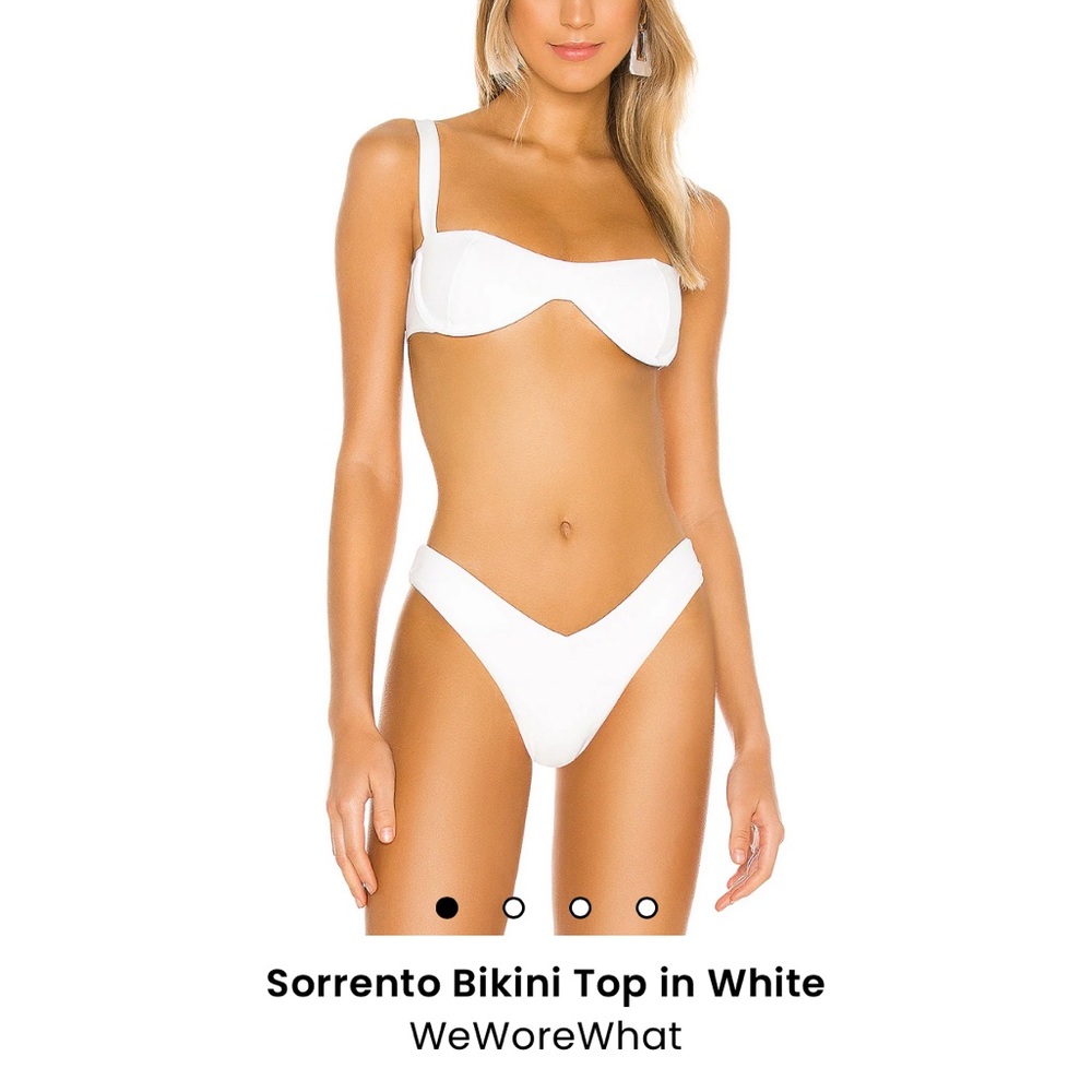 WeWoreWhat Sorrento Bikini Top in White